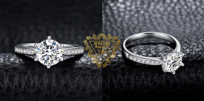 Klassisk rund ring med sten – 0,5–3 ct