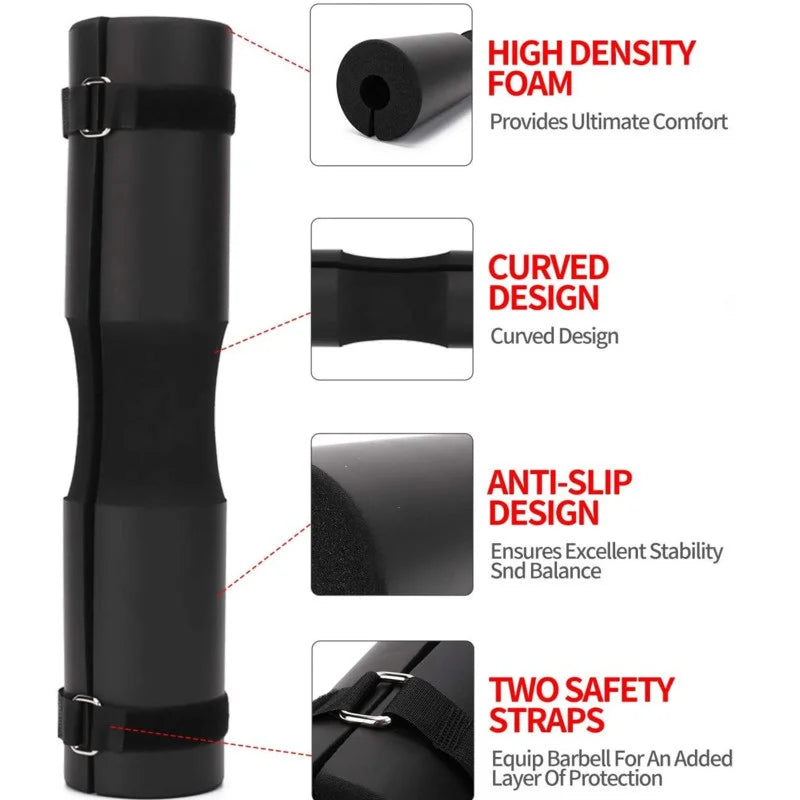 Skivstångsskydd gym – tjock vaddering för knäböj & styrketräning