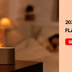 Ultralyd aromadiffuser med LED-flamme