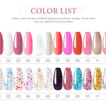 Nagelförlängningskit – Akryl gelpolish med UV/LED lampa, bas- & topplack för manikyr hemma & salong