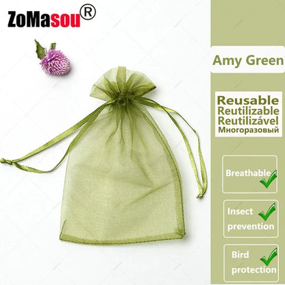 Skyddspåsar för frukt & bär – 10–200 st nätpåsar mot fåglar & insekter