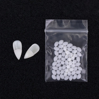 Vampyrtänder halloween – löständer med lim för cosplay & fest