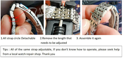 Klocka Nora (kvadratisk damklocka i stål med enkel design)