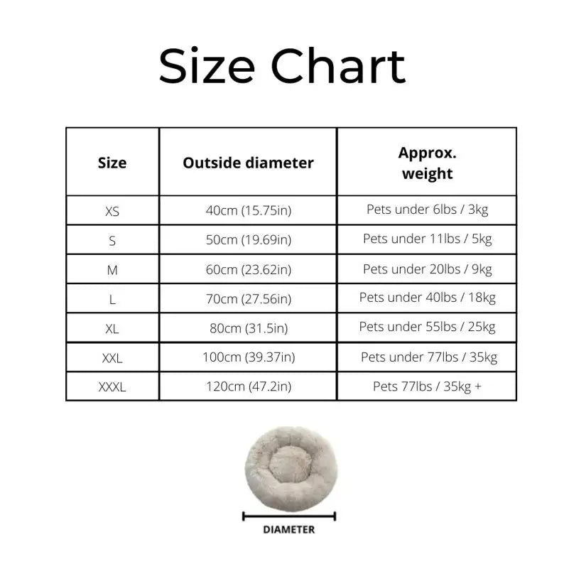 Ortopedisk donut hundbädd – anti-stress säng för hund & katt