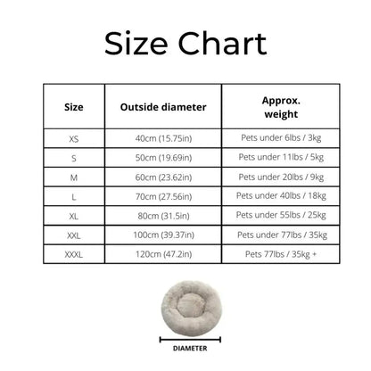 Ortopedisk donut hundbädd – anti-stress säng för hund & katt