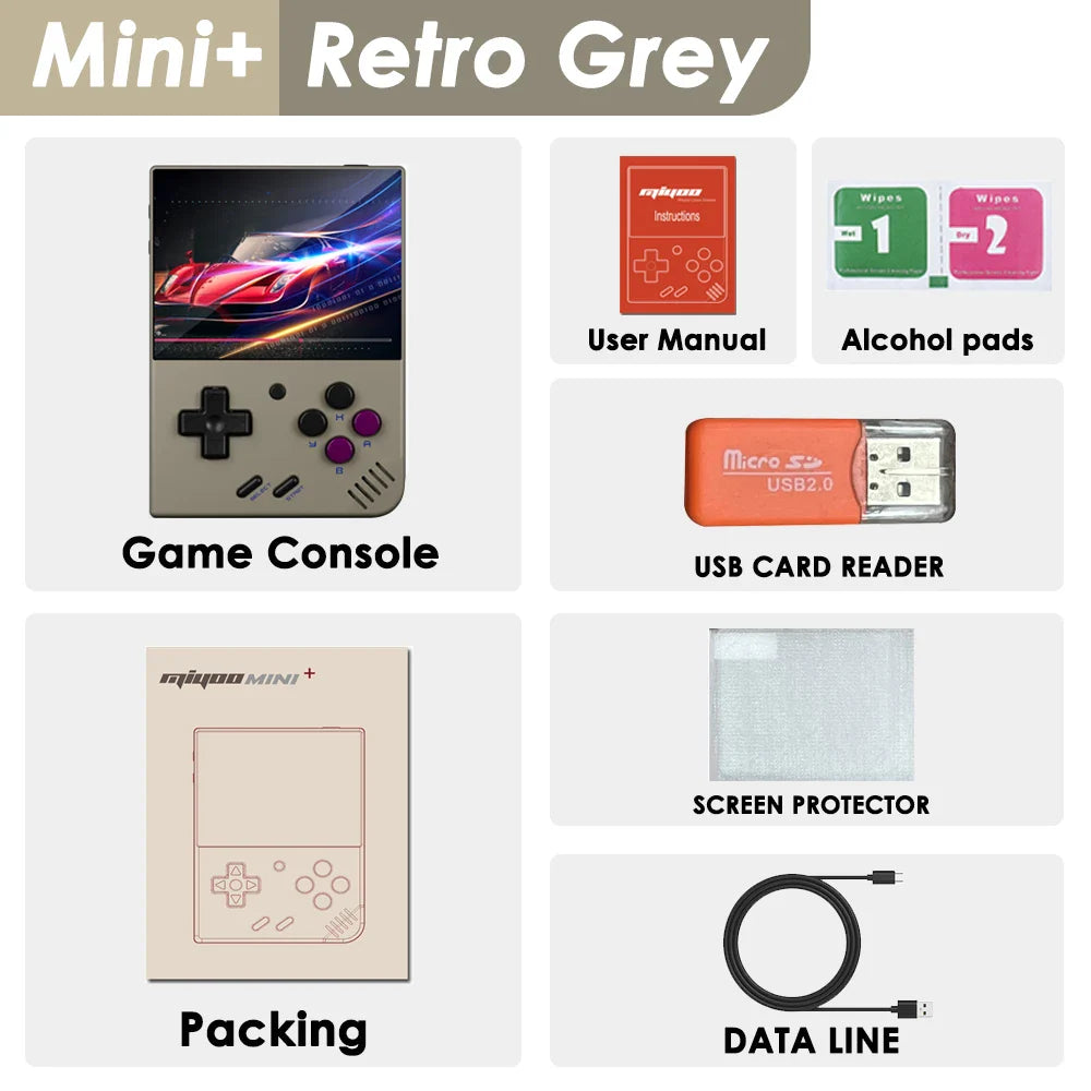 RetroPlay Mini+ V2 – bärbar retro spelkonsol 3,5” IPS