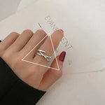 Ring Sanna (handgjord ring med oregelbundna vattendroppar & korsdesign)