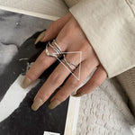 Ring Sanna (handgjord ring med oregelbundna vattendroppar & korsdesign)