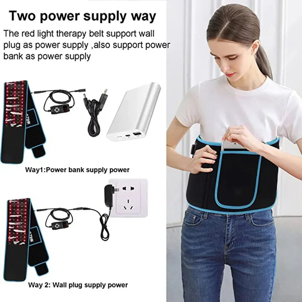 Infrarött bälte 660nm & 850nm – fettförbränning & ryggsmärta