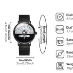 Miesten ruostumattomasta teräksestä valmistettu rannekello - päivämäärällä ja kalenterilla