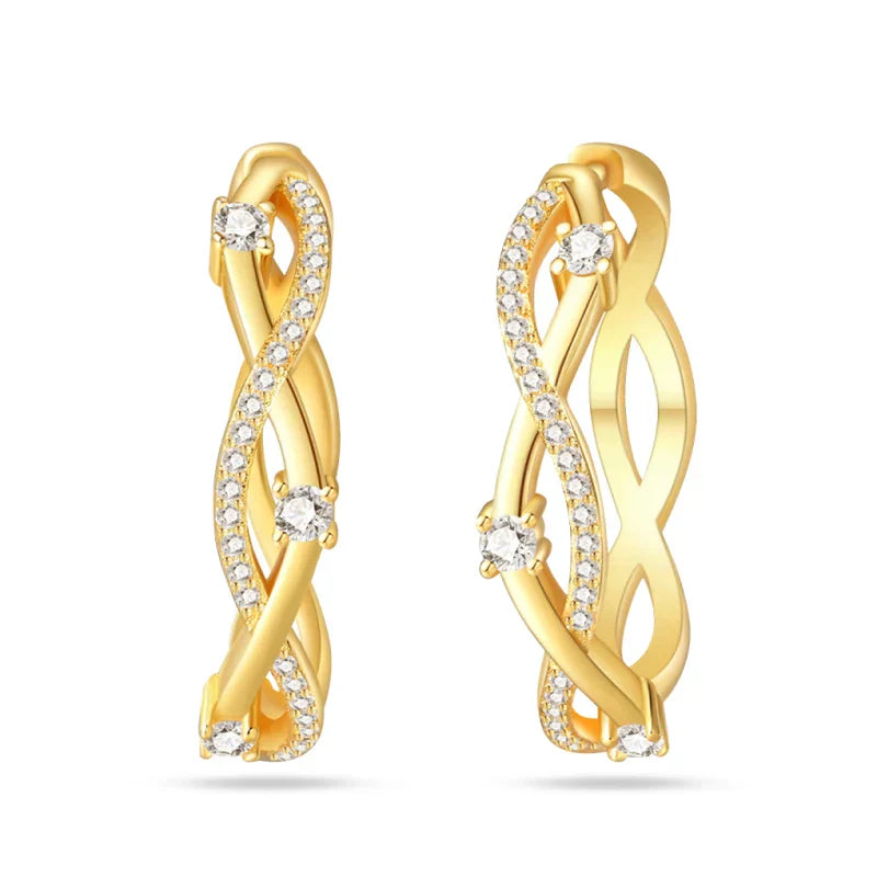 Eleganta örhängen – hoops med stjärnor, månar & pärlor