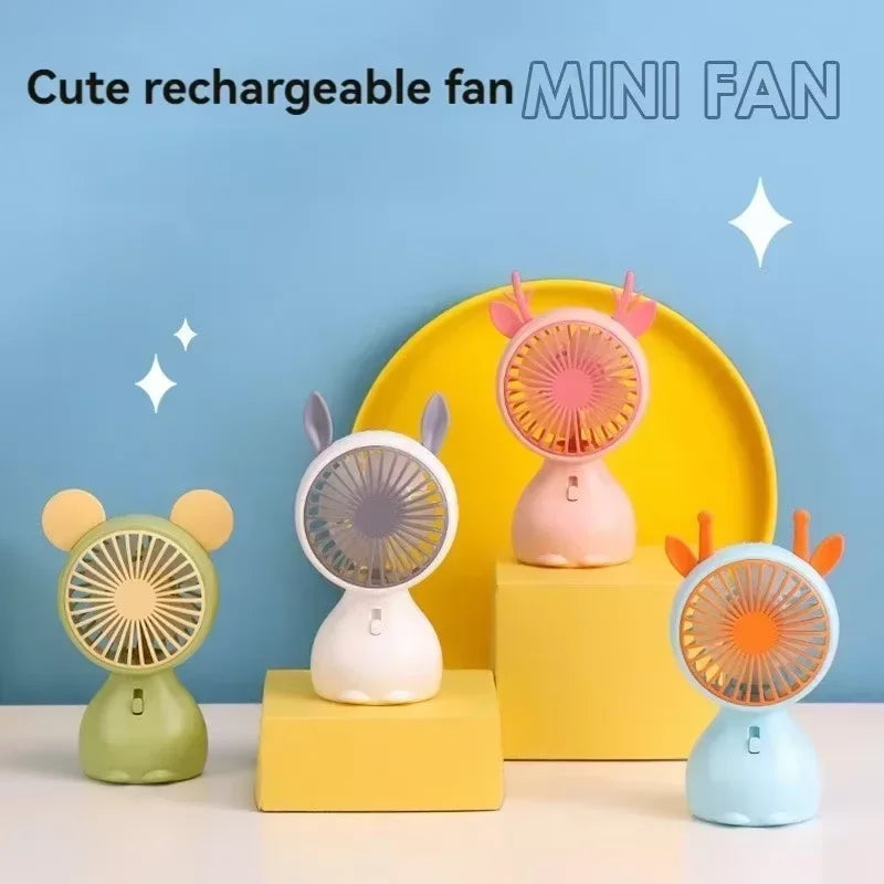 Mini USB-Fläkt med Lampa – Portabel & Laddningsbar