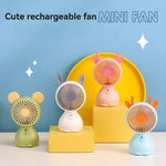 Mini USB-Fläkt med Lampa – Portabel & Laddningsbar