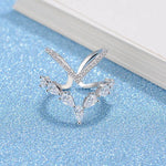 Ring Selma (dubbellager-ring med zirkoner – justerbar)