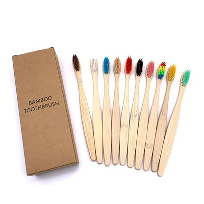 BambuTandborste™ – 10-pack Naturliga Tandborstar