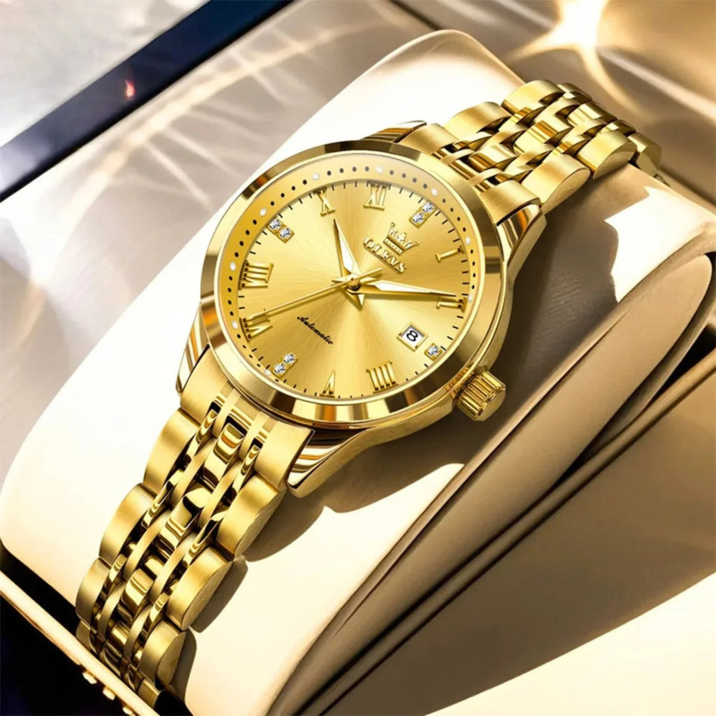 Klocka Helena (automatisk damklocka i rostfritt stål – lyxig design)