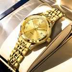 Klocka Helena (automatisk damklocka i rostfritt stål – lyxig design)