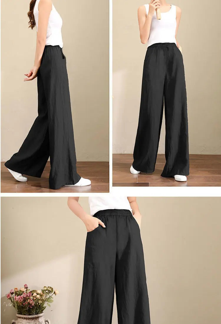 Vida linnebyxor för kvinnor