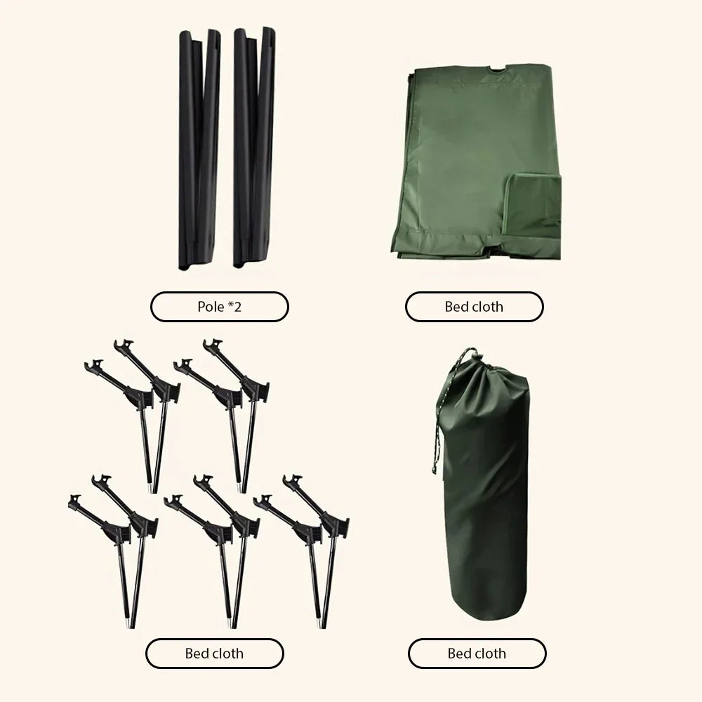 Hopfällbar Campingbädd i Aluminium