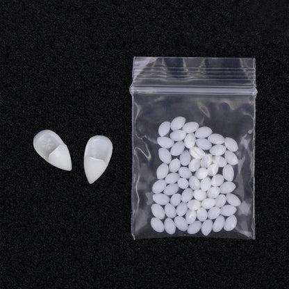 Vampyrtänder halloween – löständer med lim för cosplay & fest