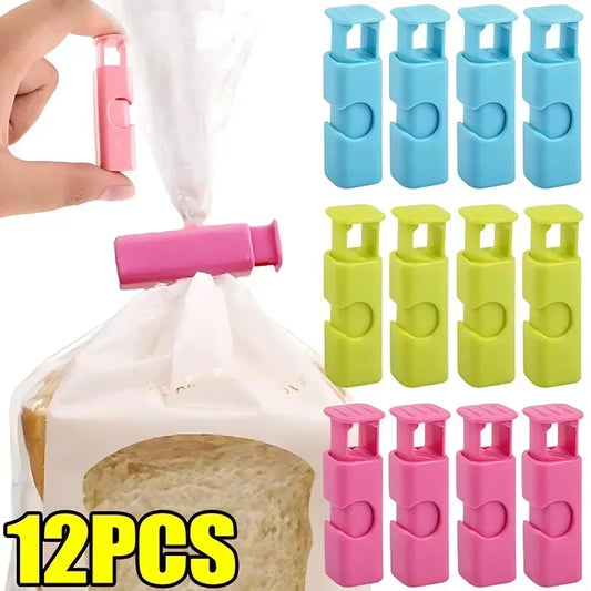 Återanvändbara påsklämmor – 12-pack för bröd, snacks & matförvaring