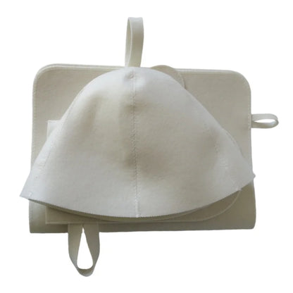 Bastu set 3-delar – hatt, sittdyna & handske