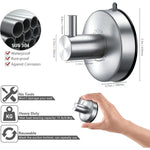 Duschkrokar™ – Sugkrokar i Borstat Nickel för Badrum