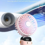 Hopfällbar Mini-Fläkt med Halsrem & Ställ – 3000mAh