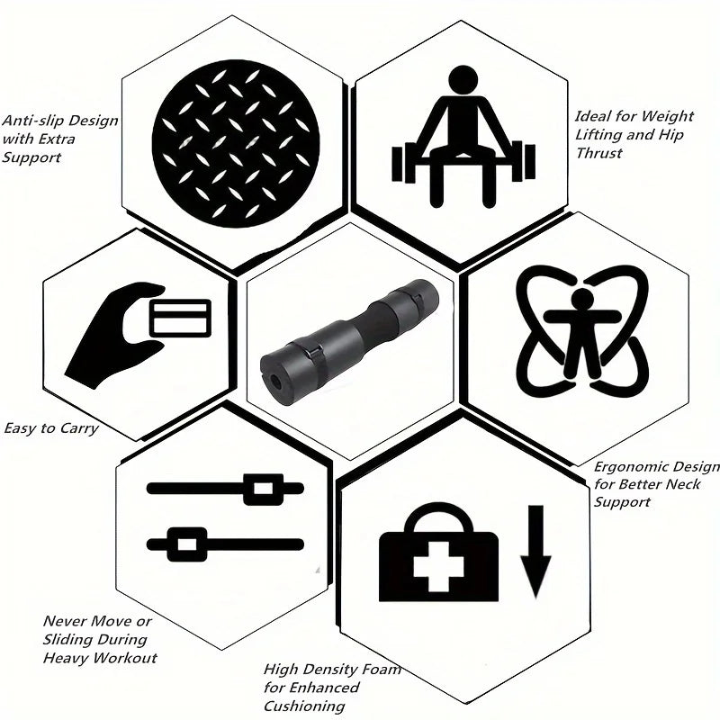 Skivstångsskydd gym – tjock vaddering för knäböj & styrketräning