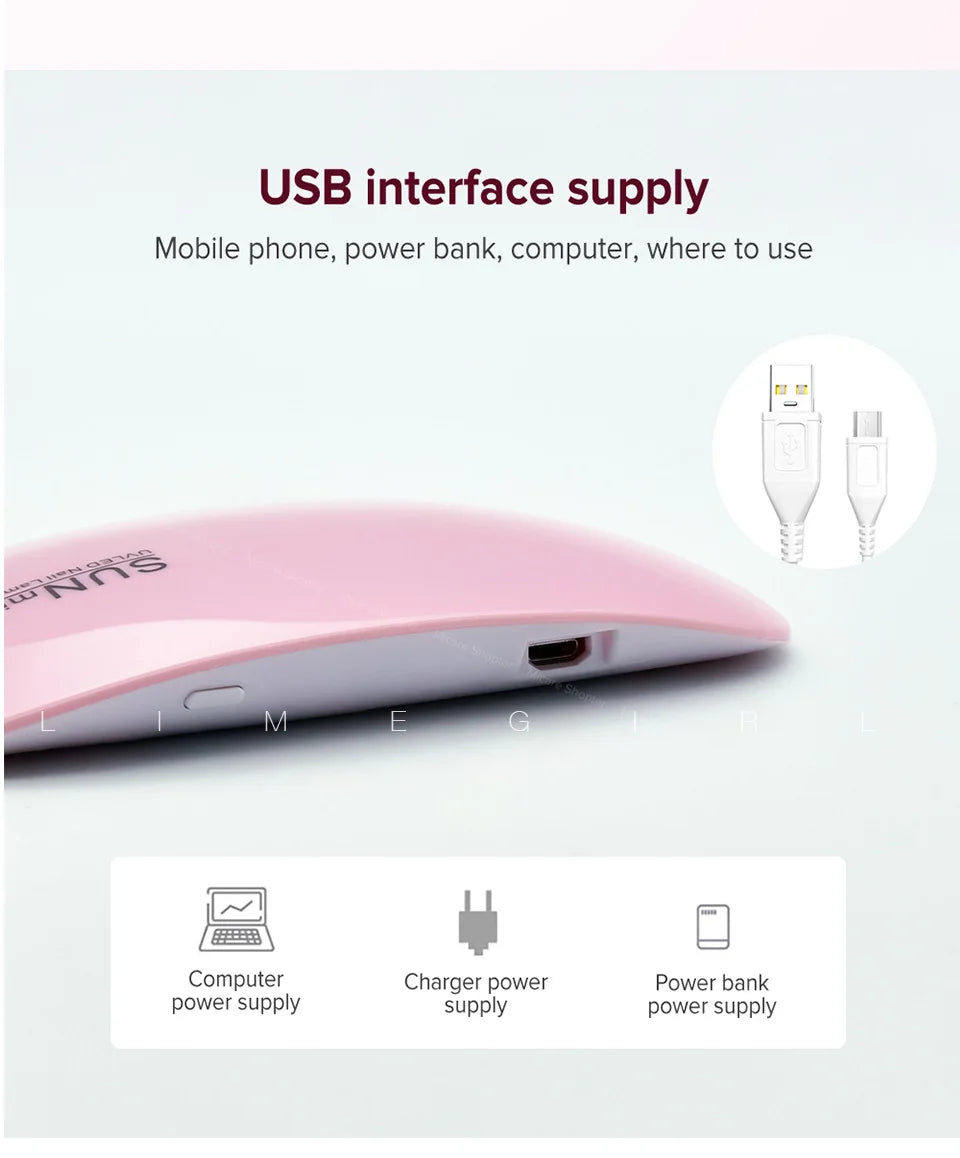 Nagelförlängningskit – Akryl gelpolish med UV/LED lampa, bas- & topplack för manikyr hemma & salong