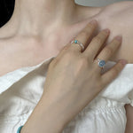 Ring Sanna (handgjord ring med oregelbundna vattendroppar & korsdesign)