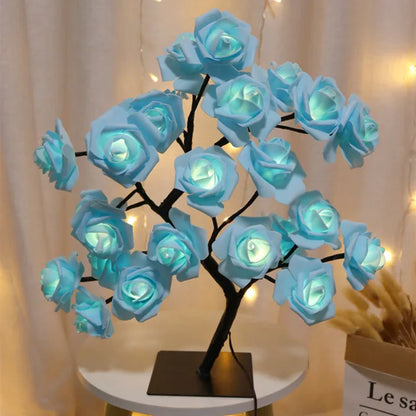 Roslampa LED – 24 lampor USB-bordslampa för dekoration