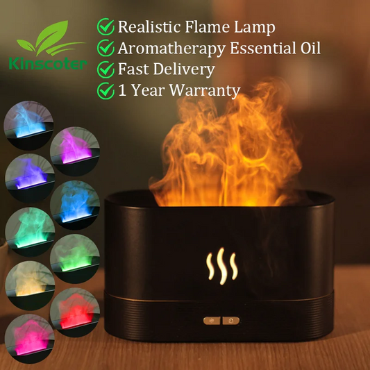 Ultrasonisk Aromadiffusor med LED-flamma