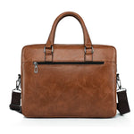 Läderportfölj herr – axelremsväska för laptop & kontor