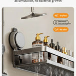 Badrumshylla med sugpropp – aluminium utan borrning