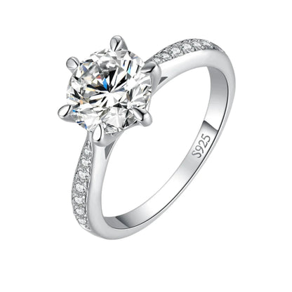 Klassisk rund ring med sten – 0,5–3 ct