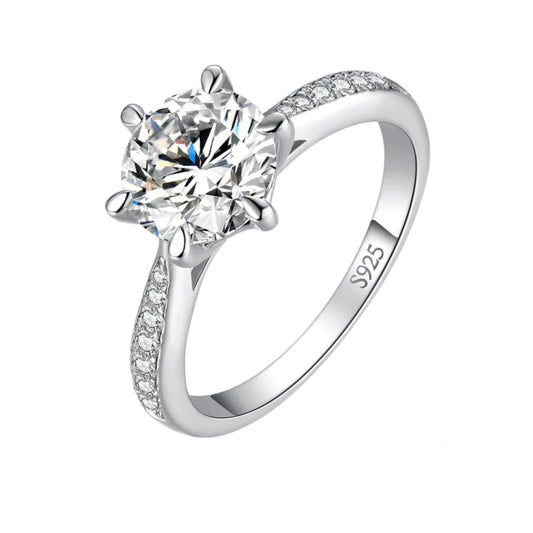 Klassisk rund ring med sten – 0,5–3 ct