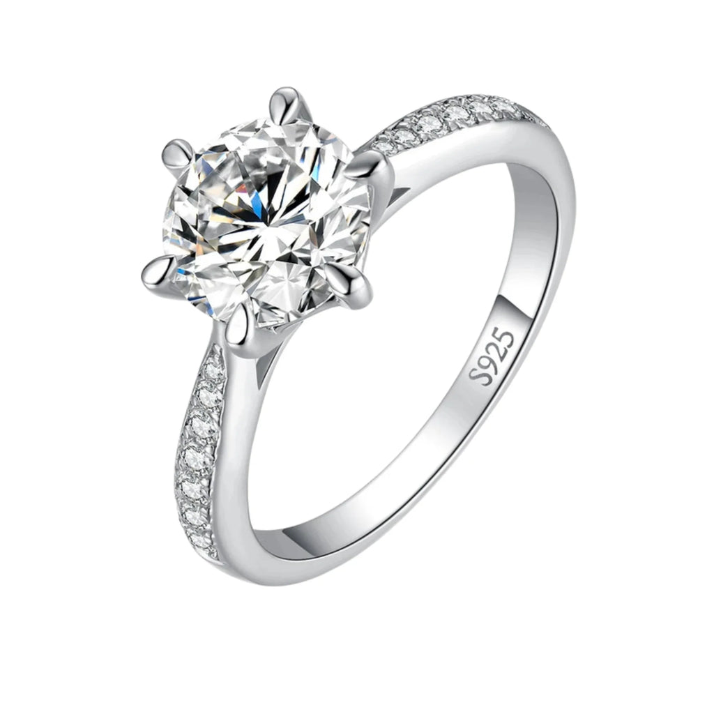 Klassisk rund ring med sten – 0,5–3 ct