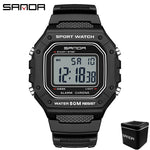 LED sportklocka herr – rektangulär digital display