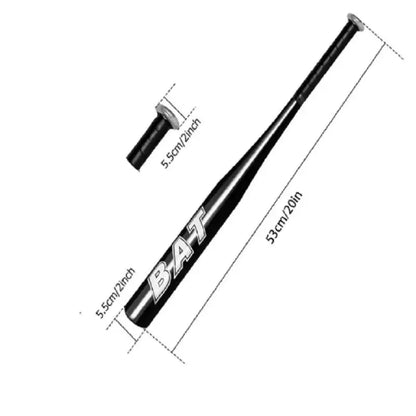 Basebollträ aluminium – självförsvar & sport, 20 tum + handskar