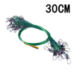 Stålvajer tafsar – starka fiskelinor med snap-lås