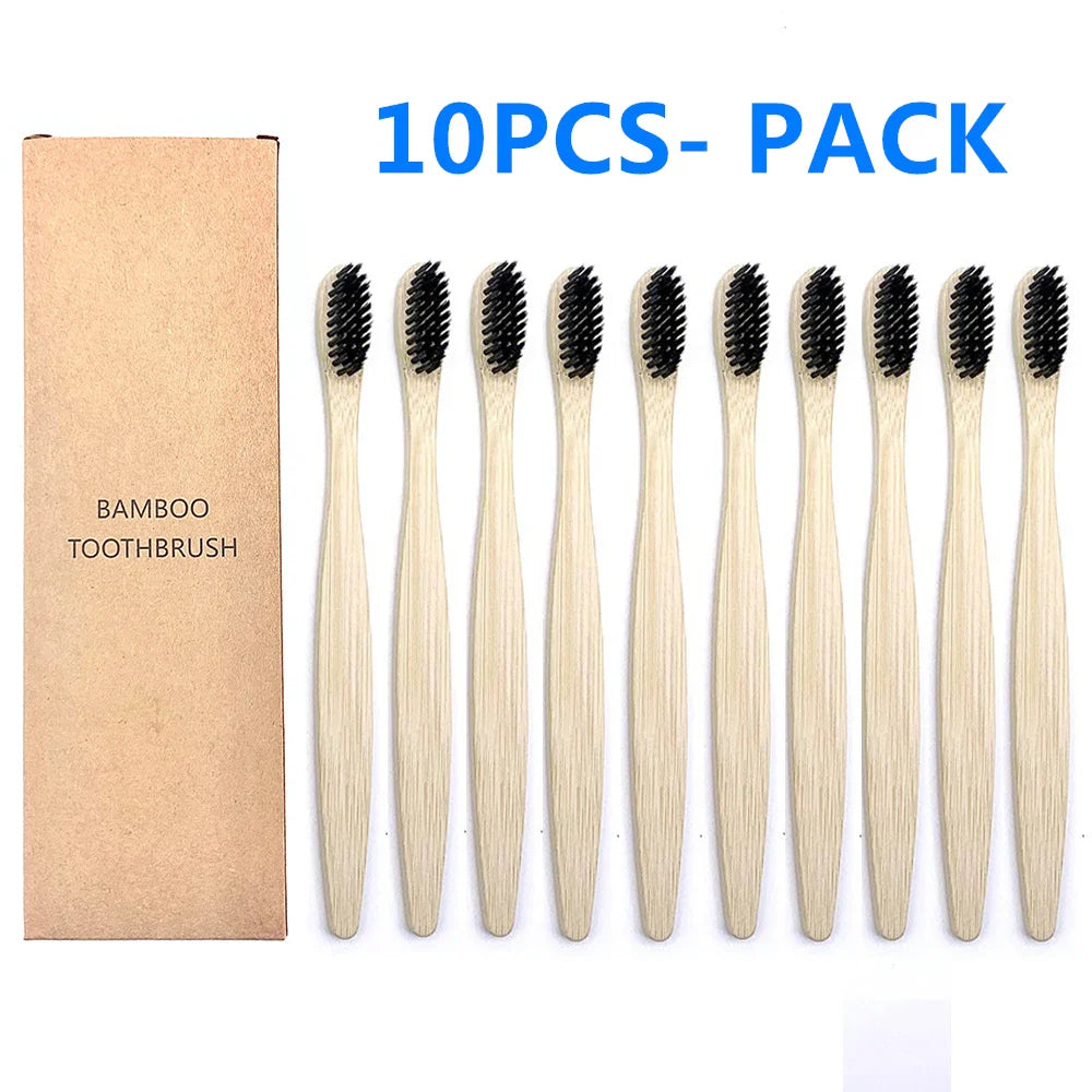 BambuTandborste™ – 10-pack Naturliga Tandborstar