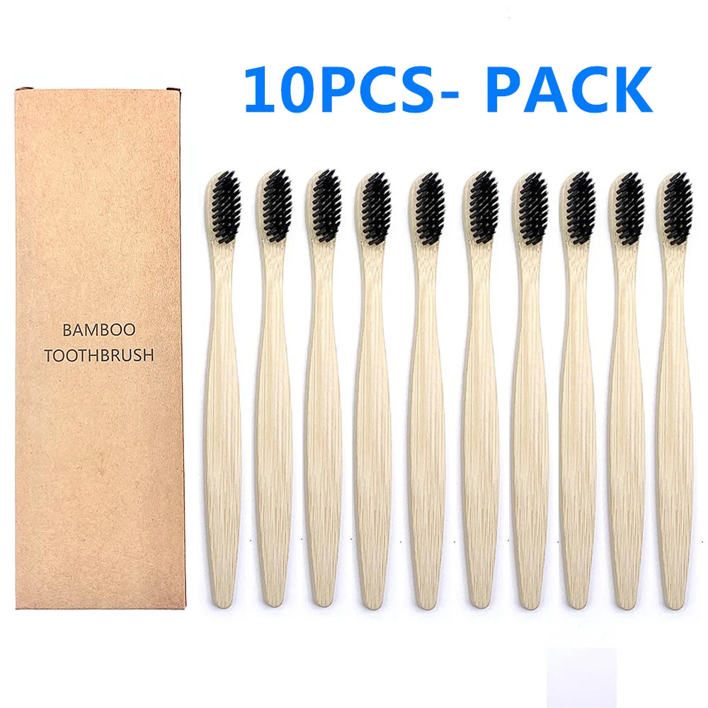 BambuTandborste™ – 10-pack Naturliga Tandborstar