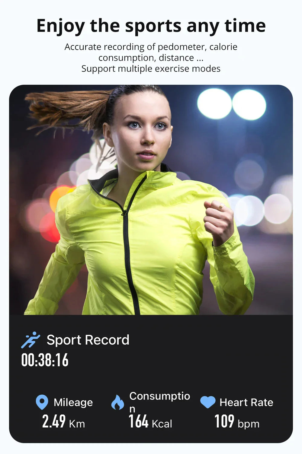 Smart ring – hälsomätning & sportläge, vattentät