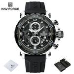 Klocka Marcus (sportig herrklocka med silikonarmband & kronograf)