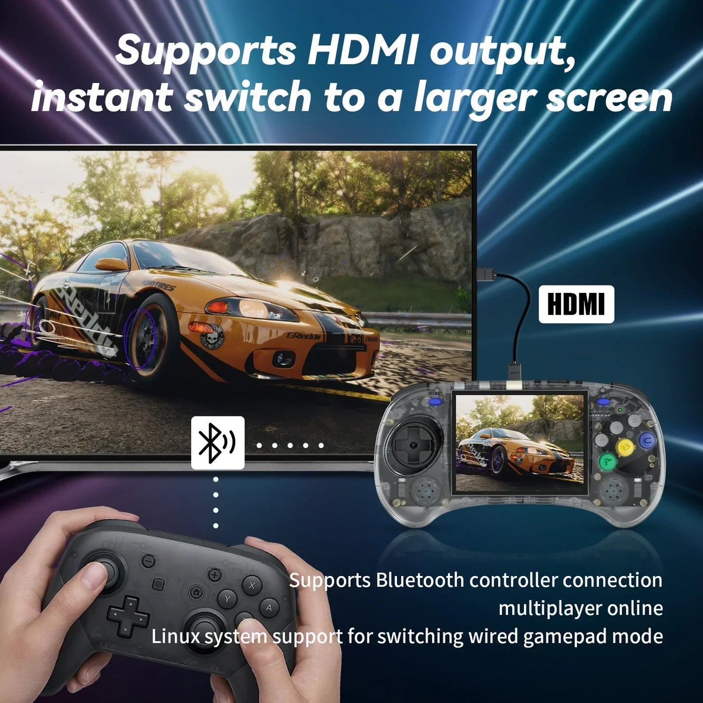 RetroSpel ARC – handhållen spelkonsol 4” IPS (ARC-S/ARC-D)