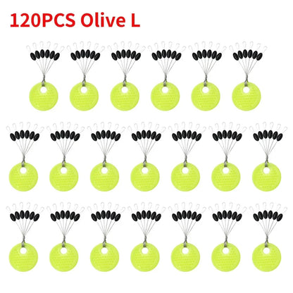 Gummistopp till fiskelina – 60 st space beans