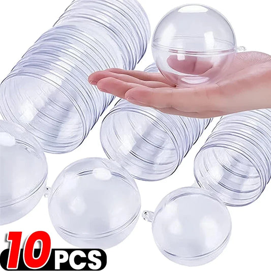 Genomskinliga plastkulor – fyllbara julgransdekorationer & festornament