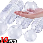 Genomskinliga plastkulor – fyllbara julgransdekorationer & festornament