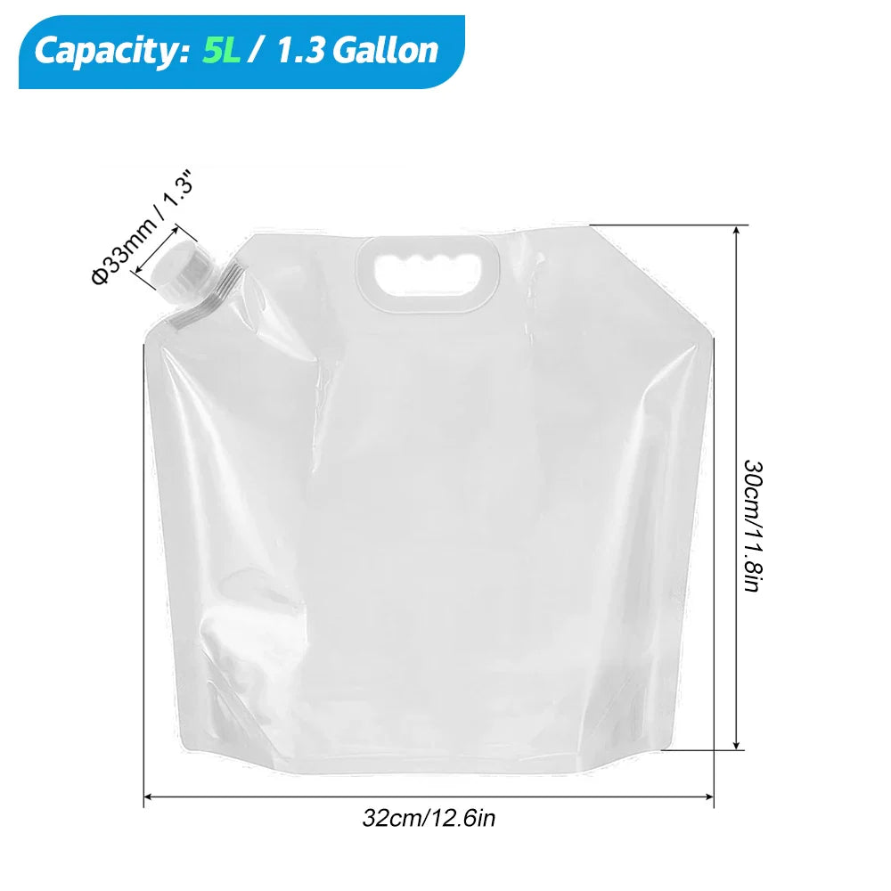 Hopfällbar vattenpåse – campingdunk för vattenförvaring 5–10 liter